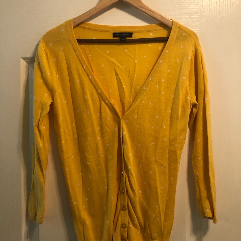 Banana Republic Yellow Cardigan